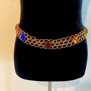 Vintage chain jewel belt